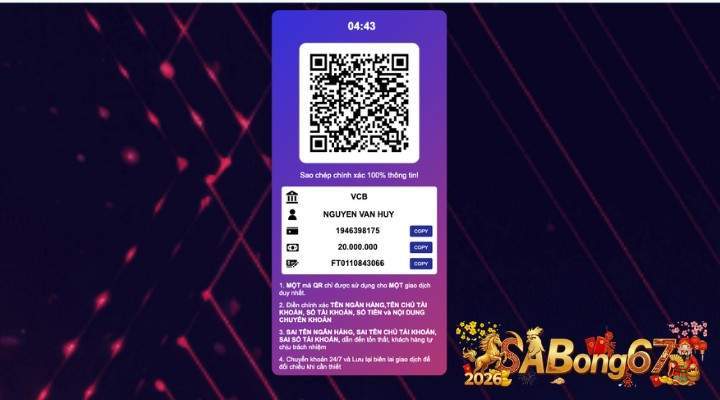 Chuyển tiền và nhận điểm